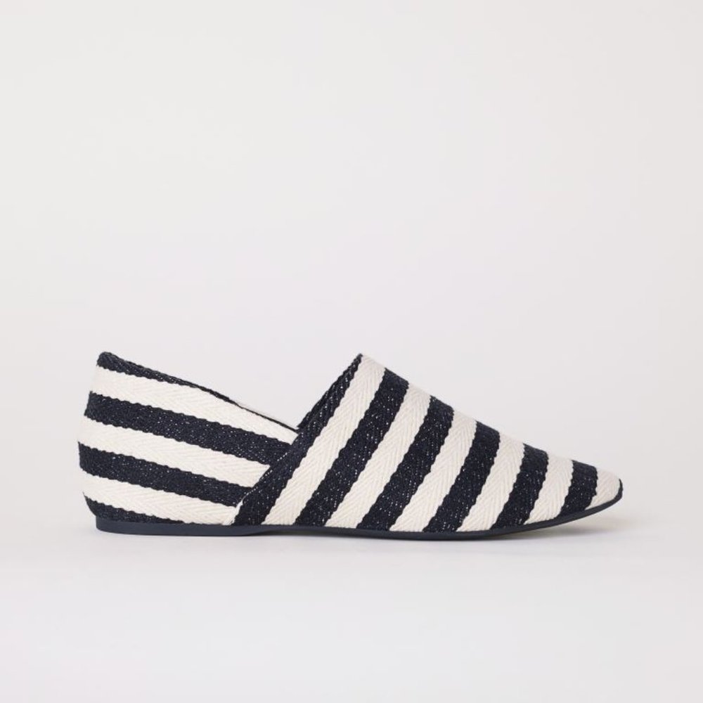 H&M Wedge-heeled Mules striped slippers
